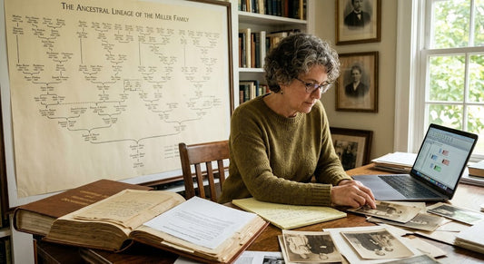 Genealogist works on family history