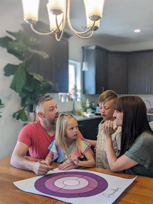 A family talks about family history stories