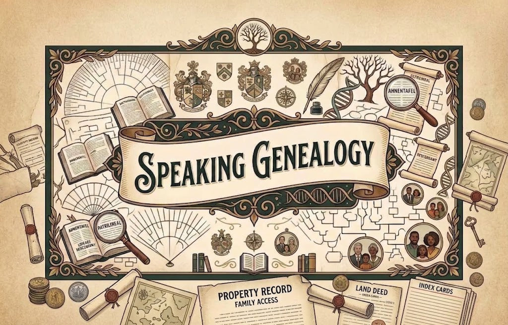 Collage of genealogy images